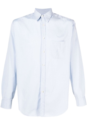 Giorgio Armani Pre-Owned 1990s button-up cotton shirt - Blue