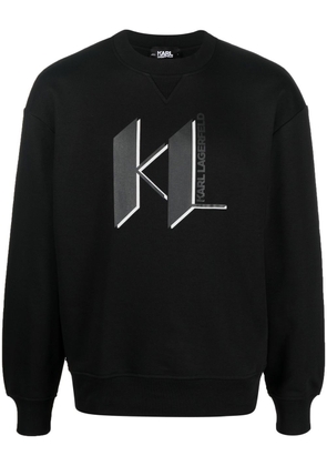 Karl Lagerfeld logo-print crew neck sweatshirt - Black