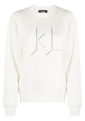 Karl Lagerfeld logo-print crew-neck sweatshirt - White