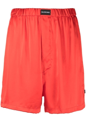 Balenciaga Classic Wide silk boxer shorts - Red