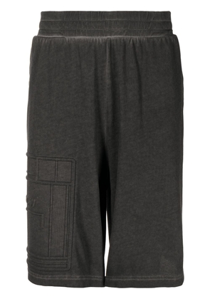 A-COLD-WALL* debossed-logo elasticated-waist Bermuda shorts - Black
