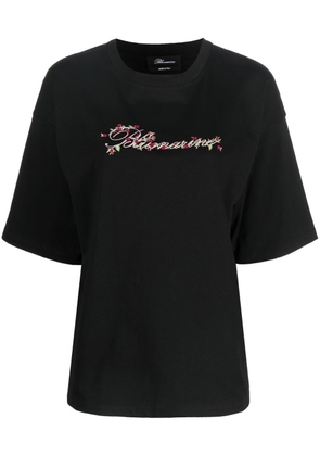 Blumarine logo-print short-sleeved T-shirt - Black