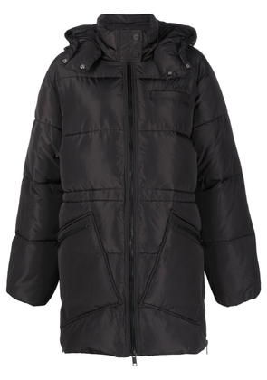 GANNI Oversized Tech puffer midi jacket - Black