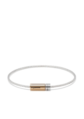 Le Gramme 18kt gold and silver 7g polished bicolor cable bracelet