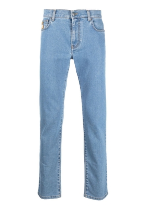 Moschino logo slim-fit jeans - Blue