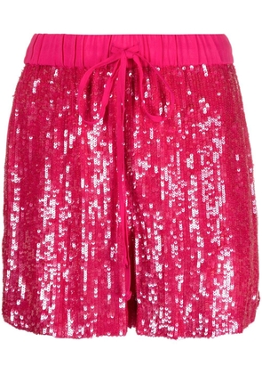 P.A.R.O.S.H. sequin-embellished drawstring shorts - Pink
