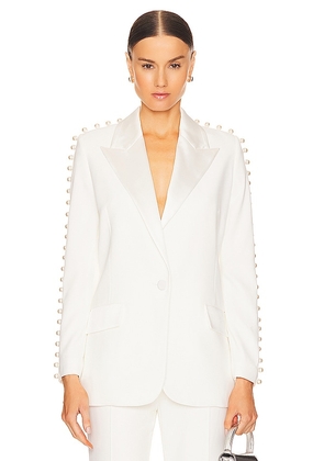 Nadine Merabi Charlotte Blazer in White. Size 2/XS, 4/S, 8/M.