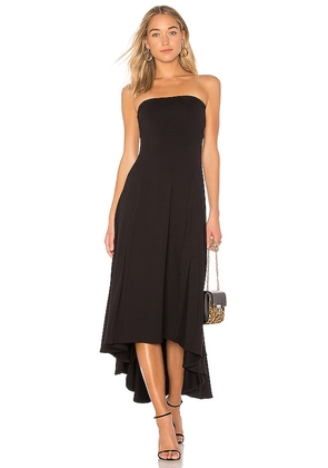Susana Monaco Strapless Hi Low Dress in Black. Size M, XS.
