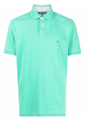 Tommy Hilfiger embroidered-logo polo collar - Green