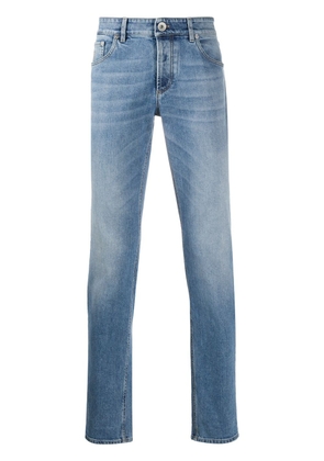 Brunello Cucinelli whiskered straight jeans - Blue