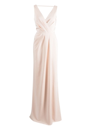 Marchesa Notte Bridesmaids cowl-back floor-length gown - Pink