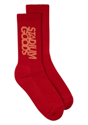 STADIUM GOODS® logo-print 'Red Rose' crew socks