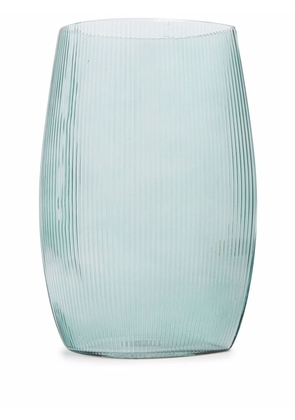 Normann Copenhagen Tide glass ribbed vase - Blue