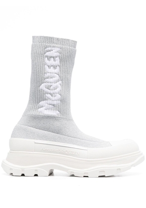 Alexander McQueen Tread Slick sock-style boots - Grey