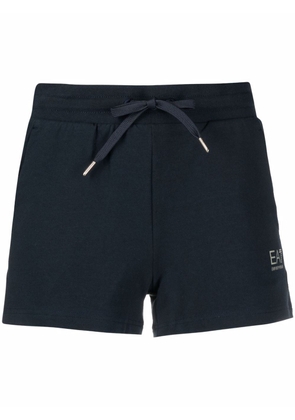 Ea7 Emporio Armani logo-print shorts - Blue