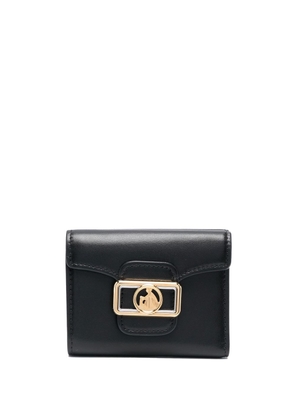 Lanvin small logo-plaque leather purse - Black