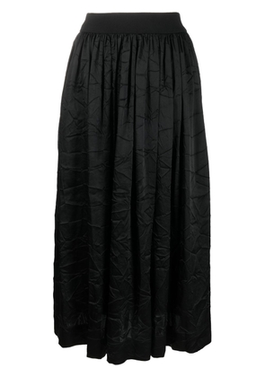 Uma Wang crease-effect long skirt - Black