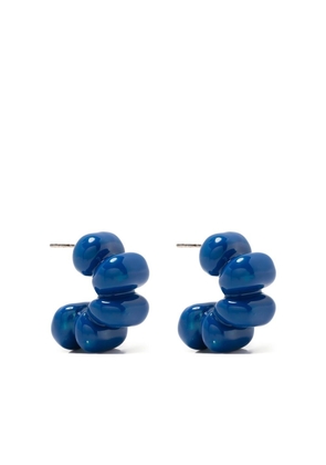 Sunnei statement hoop earrings - Blue