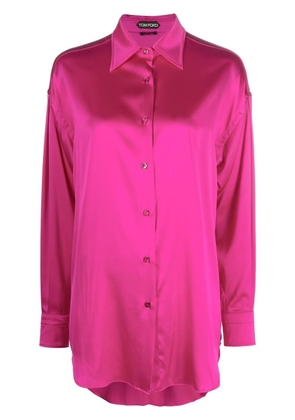 TOM FORD long-sleeve satin shirt - Pink