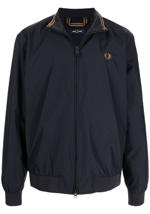 Fred Perry embroidered-logo lightweight jacket - Blue