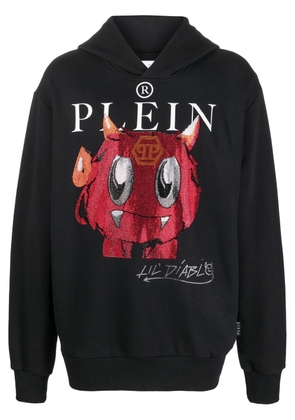 Philipp Plein Monsters print logo hoodie - Black