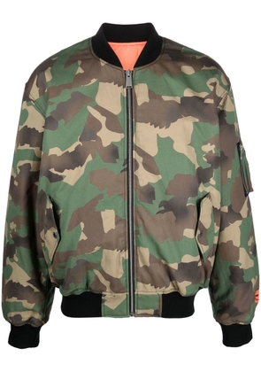 Heron Preston camouflage print bomber jacket - Green