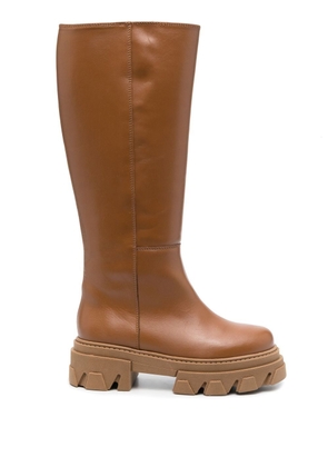 ALOHAS Katiuska leather knee-high boots - Brown