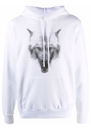 Marcelo Burlon County of Milan wolf-print cotton hoodie - White