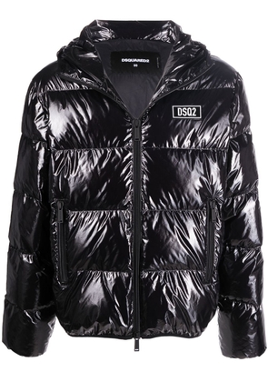 Dsquared2 logo patch puffer jacket - Black