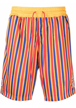 adidas x McDonald's stripe-print shorts - Blue