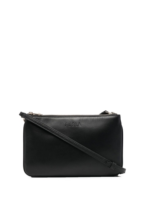 Furla dual-zip leather clutch bag - Black