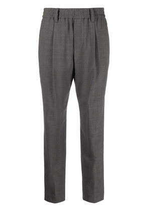 Brunello Cucinelli elasticated-waist tailored trousers - Grey
