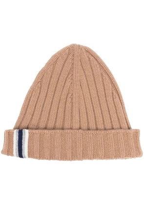 Fedeli ribbed-knit cashmere beanie - Brown