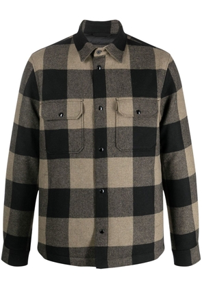 Woolrich plaid-check quilted shirt jacket - Green