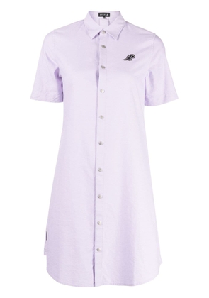 SPORT b. by agnès b. logo-patch cotton shirtdress - Purple