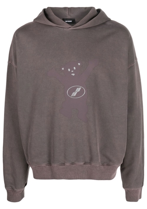 We11done graphic-print cotton hoodie - Purple