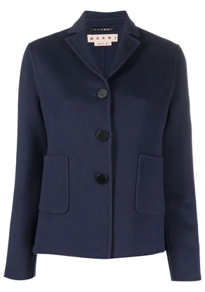 Marni single-breasted wool-cashmere jacket - Blue