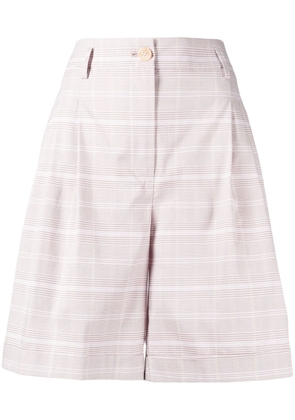 TWINSET check-print flared shorts - Pink