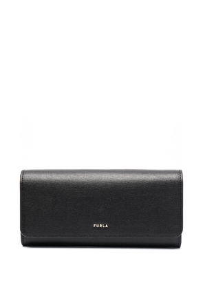 Furla logo-print rectangle wallet - Black