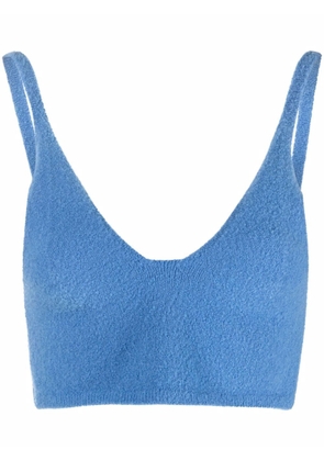 Nanushka knitted bra top - Blue
