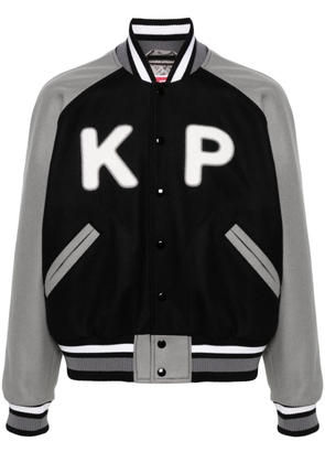 Kenzo logo-appliqué bomber jacket - Black