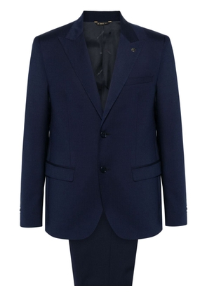 Manuel Ritz single-breasted wool suit - Blue