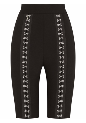 Dolce & Gabbana hook-and-eye fastening detail shorts - Black