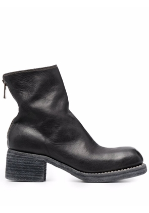 Guidi zip-front ankle boots - Black