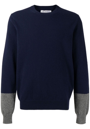 Comme Des Garçons Shirt colour-block crew neck sweater - Blue