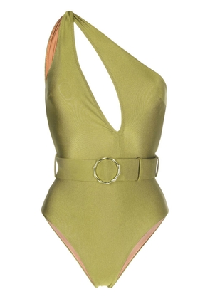 Noire Swimwear one-shoulder swimsuit - Green