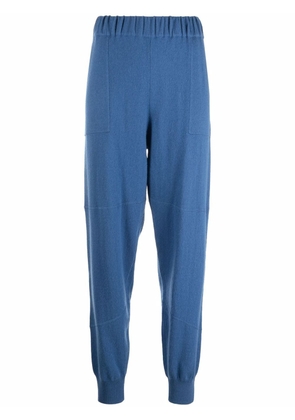 Allude elasticated-waist knit joggers - Blue