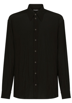 Dolce & Gabbana button-up silk shirt - Black