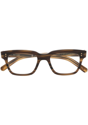 Garrett Leight tortoiseshell-effect square-frame glasses - Brown