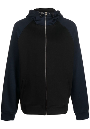 Alexander McQueen colour-block zip-up hoodie - Black